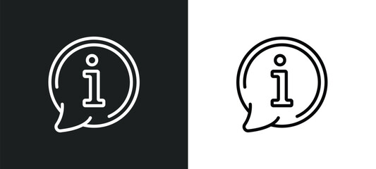 information icon isolated in white and black colors. information outline vector icon from signs collection for web, mobile apps and ui.