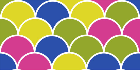 Abstract background with interlocking circles. Vector template.