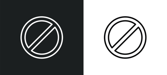 forbidden icon isolated in white and black colors. forbidden outline vector icon from signs collection for web, mobile apps and ui.