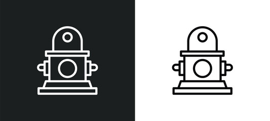hydrant icon isolated in white and black colors. hydrant outline vector icon from signs collection for web, mobile apps and ui.