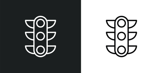 traffic icon isolated in white and black colors. traffic outline vector icon from signs collection for web, mobile apps and ui.