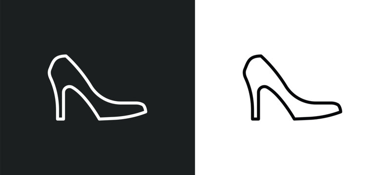 high heels icon isolated in white and black colors. high heels outline vector icon from signs collection for web, mobile apps and ui.