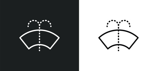 windshield washer icon isolated in white and black colors. windshield washer outline vector icon from shapes collection for web, mobile apps and ui. - obrazy, fototapety, plakaty