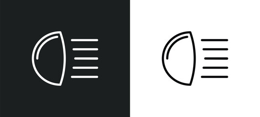 high beam icon isolated in white and black colors. high beam outline vector icon from shapes collection for web, mobile apps and ui. © Farahim