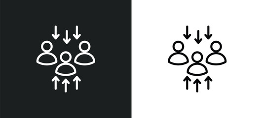 assembly area icon isolated in white and black colors. assembly area outline vector icon from shapes collection for web, mobile apps and ui.