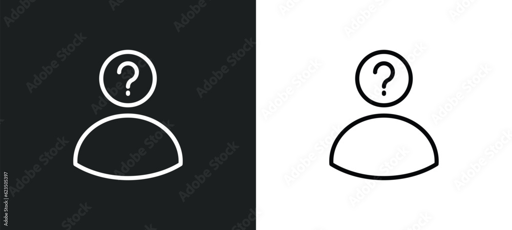 Poster character icon isolated in white and black colors. character outline vector icon from shapes collect