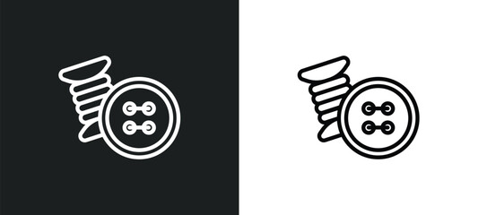 sewing tools icon isolated in white and black colors. sewing tools outline vector icon from sew collection for web, mobile apps and ui. - obrazy, fototapety, plakaty