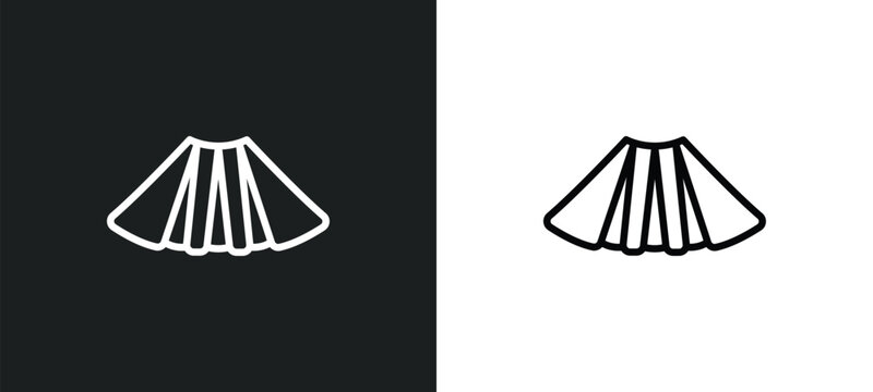 pleat icon isolated in white and black colors. pleat outline vector icon from sew collection for web, mobile apps and ui.