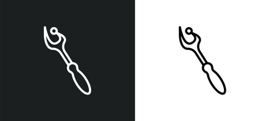 ripper icon isolated in white and black colors. ripper outline vector icon from sew collection for web, mobile apps and ui.
