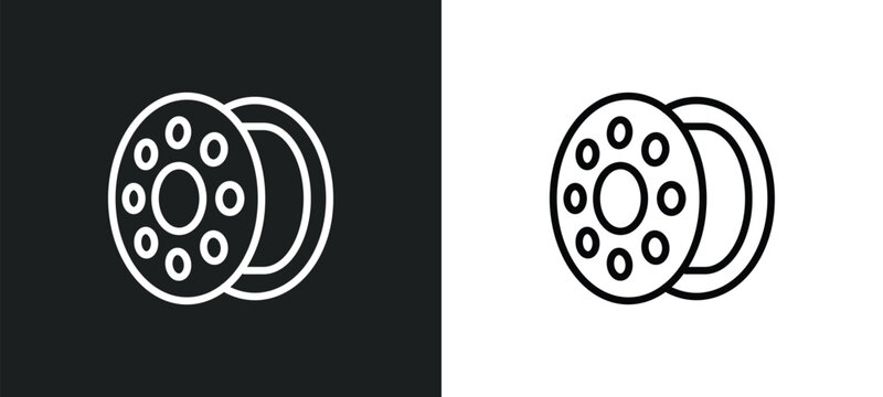 bobbin icon isolated in white and black colors. bobbin outline vector icon from sew collection for web, mobile apps and ui.
