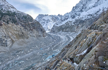 Chamonix, France: The Mer de Glace - Sea of Ice - a valley glacier located in the Mont Blanc massif