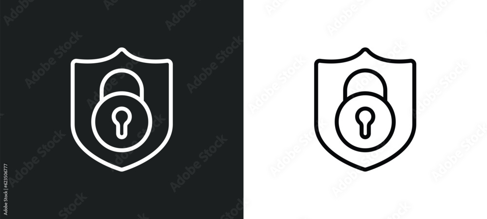 Poster encryption icon isolated in white and black colors. encryption outline vector icon from seo collecti