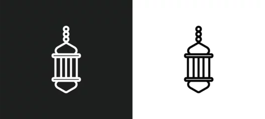 Fototapeten arabic lamp icon isolated in white and black colors. arabic lamp outline vector icon from religion collection for web, mobile apps and ui. © Farahim