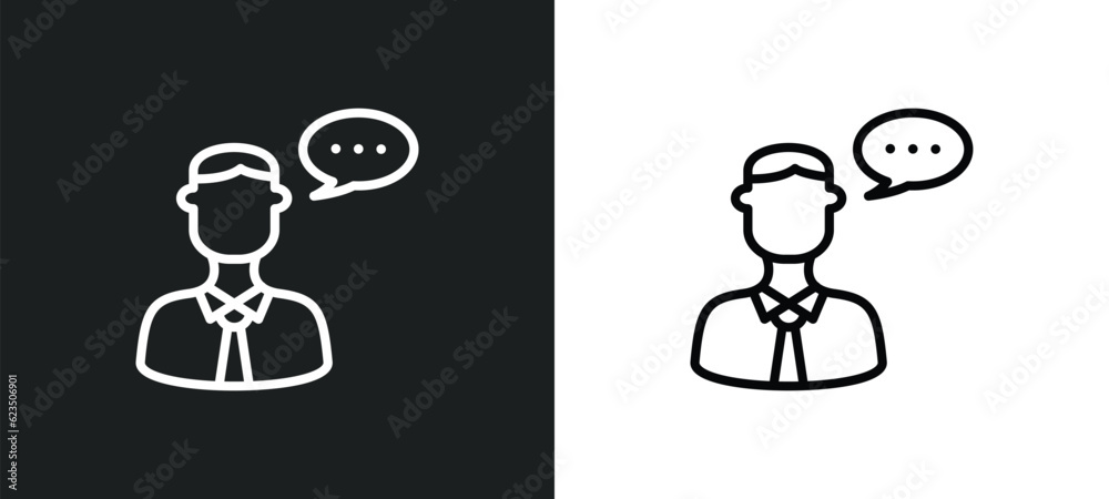 Poster seo consulting icon isolated in white and black colors. seo consulting outline vector icon from prog
