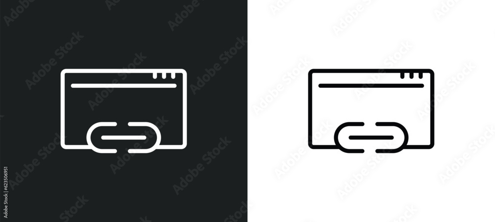 Poster hyperlink icon isolated in white and black colors. hyperlink outline vector icon from programming co