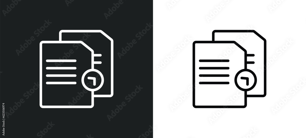 Poster duplicate icon isolated in white and black colors. duplicate outline vector icon from programming co