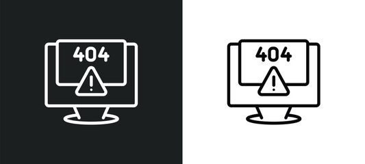 program error icon isolated in white and black colors. program error outline vector icon from programming collection for web, mobile apps and ui.