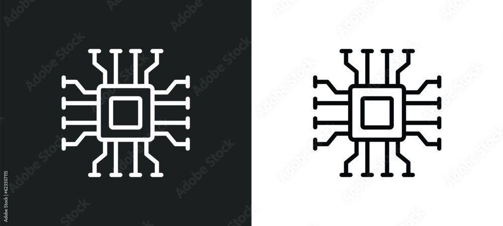 Poster hardware icon isolated in white and black colors. hardware outline vector icon from programming coll