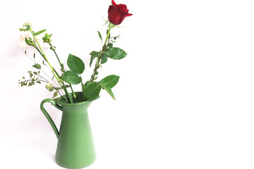 red roses in a vase