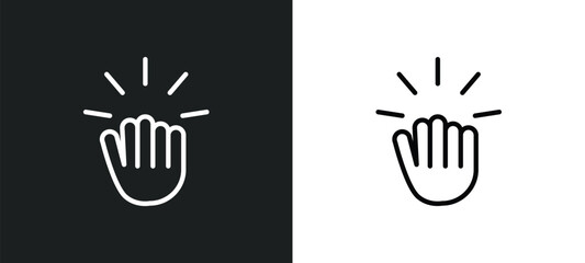 knocking icon isolated in white and black colors. knocking outline vector icon from people collection for web, mobile apps and ui.
