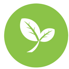 two leaf icon, sprout icon 