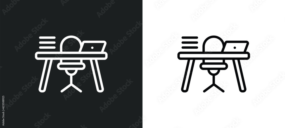 Wall mural studying zone icon isolated in white and black colors. studying zone outline vector icon from other 