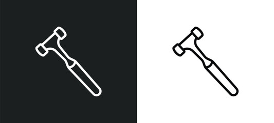 work hammer icon isolated in white and black colors. work hammer outline vector icon from other collection for web, mobile apps and ui.