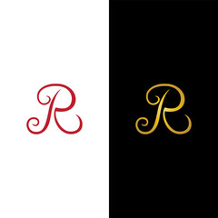 Obraz premium R letter vector illustration for an icon,symbol or logo. letter R initial logo