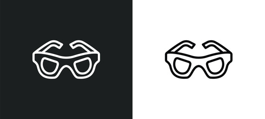 vintage eyeglasses icon isolated in white and black colors. vintage eyeglasses outline vector icon from other collection for web, mobile apps and ui.