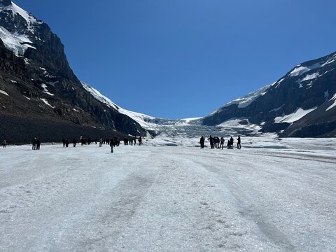 The Athabasca Glacier (one Of The Enormous Glaciers That Make Up The Columbia Icefield)