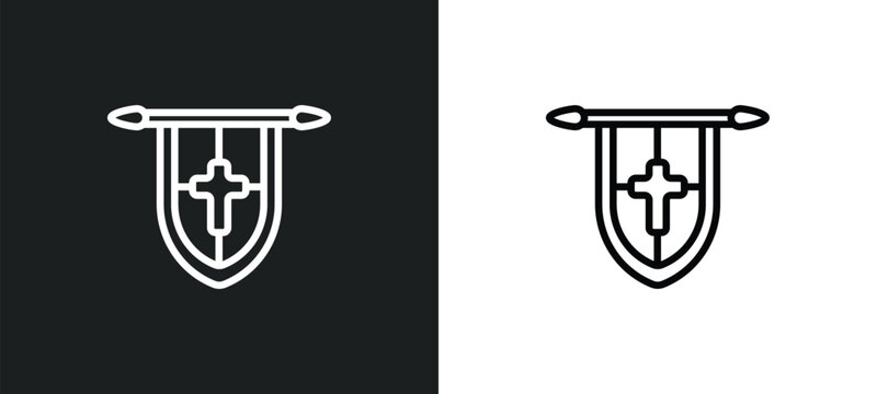 blazon icon isolated in white and black colors. blazon outline vector icon from other collection for web, mobile apps and ui.