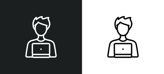 it specialist icon isolated in white and black colors. it specialist outline vector icon from other collection for web, mobile apps and ui.