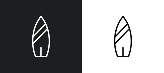 suroard icon isolated in white and black colors. suroard outline vector icon from nautical collection for web, mobile apps and ui.