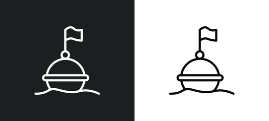 buoy icon isolated in white and black colors. buoy outline vector icon from nautical collection for web, mobile apps and ui.