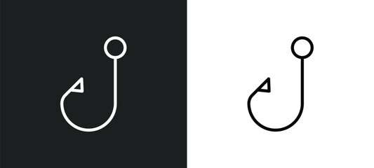 Fototapeta premium bait icon isolated in white and black colors. bait outline vector icon from nautical collection for web, mobile apps and ui.