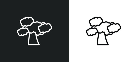 shadbush tree icon isolated in white and black colors. shadbush tree outline vector icon from nature collection for web, mobile apps and ui.