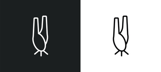 lemongrass icon isolated in white and black colors. lemongrass outline vector icon from nature collection for web, mobile apps and ui.