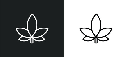 hemp icon isolated in white and black colors. hemp outline vector icon from nature collection for web, mobile apps and ui.