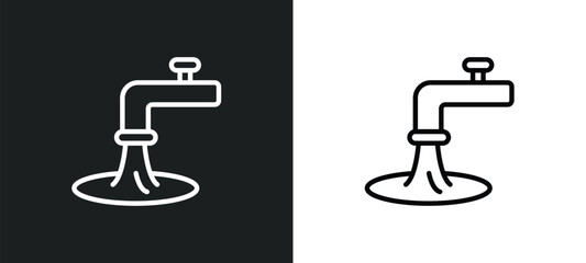 wate icon isolated in white and black colors. wate outline vector icon from nature collection. thin collection for web, mobile apps and ui.