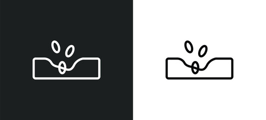 sow icon isolated in white and black colors. sow outline vector icon from nature collection for web, mobile apps and ui. - obrazy, fototapety, plakaty