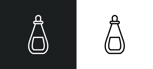 Obraz na płótnie Canvas essence icon isolated in white and black colors. essence outline vector icon from nature collection for web, mobile apps and ui.