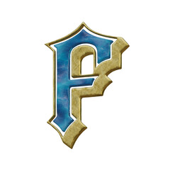 Vintage Fantasy Game 3D Alphabet or PNG Letters