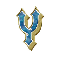 Vintage Fantasy Game 3D Alphabet or PNG Letters