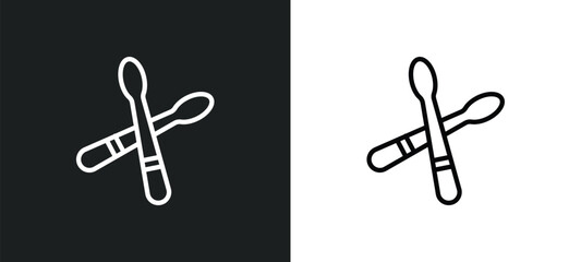 drumstick icon isolated in white and black colors. drumstick outline vector icon from music and media collection for web, mobile apps and ui.