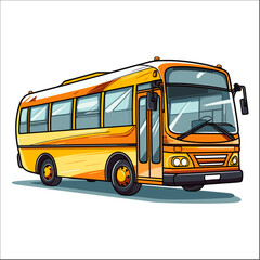Obraz na płótnie Canvas Yellow School Bus Illustration Clipart 