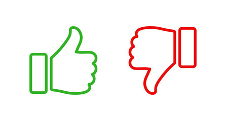 Thumb up and thumb down