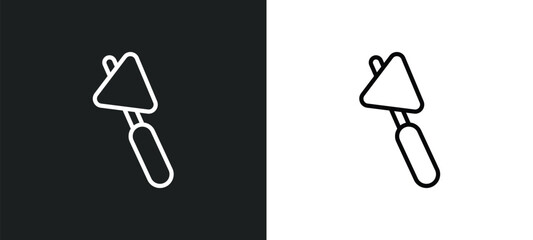 medical hammer tool icon isolated in white and black colors. medical hammer tool outline vector icon from medical collection for web, mobile apps and ui.