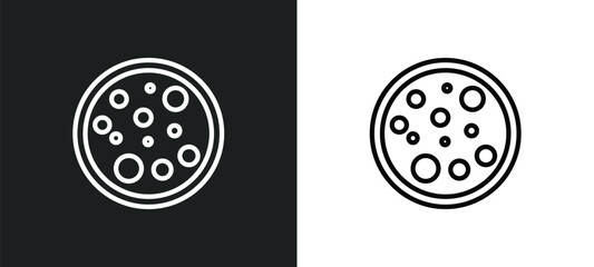 cells in a circle icon isolated in white and black colors. cells in a circle outline vector icon from medical collection for web, mobile apps and ui.