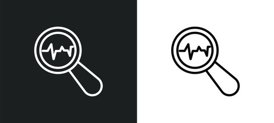 diagtic icon isolated in white and black colors. diagtic outline vector icon from medical collection for web, mobile apps and ui.