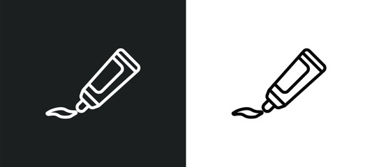 ointment icon isolated in white and black colors. ointment outline vector icon from medical collection for web, mobile apps and ui. - obrazy, fototapety, plakaty